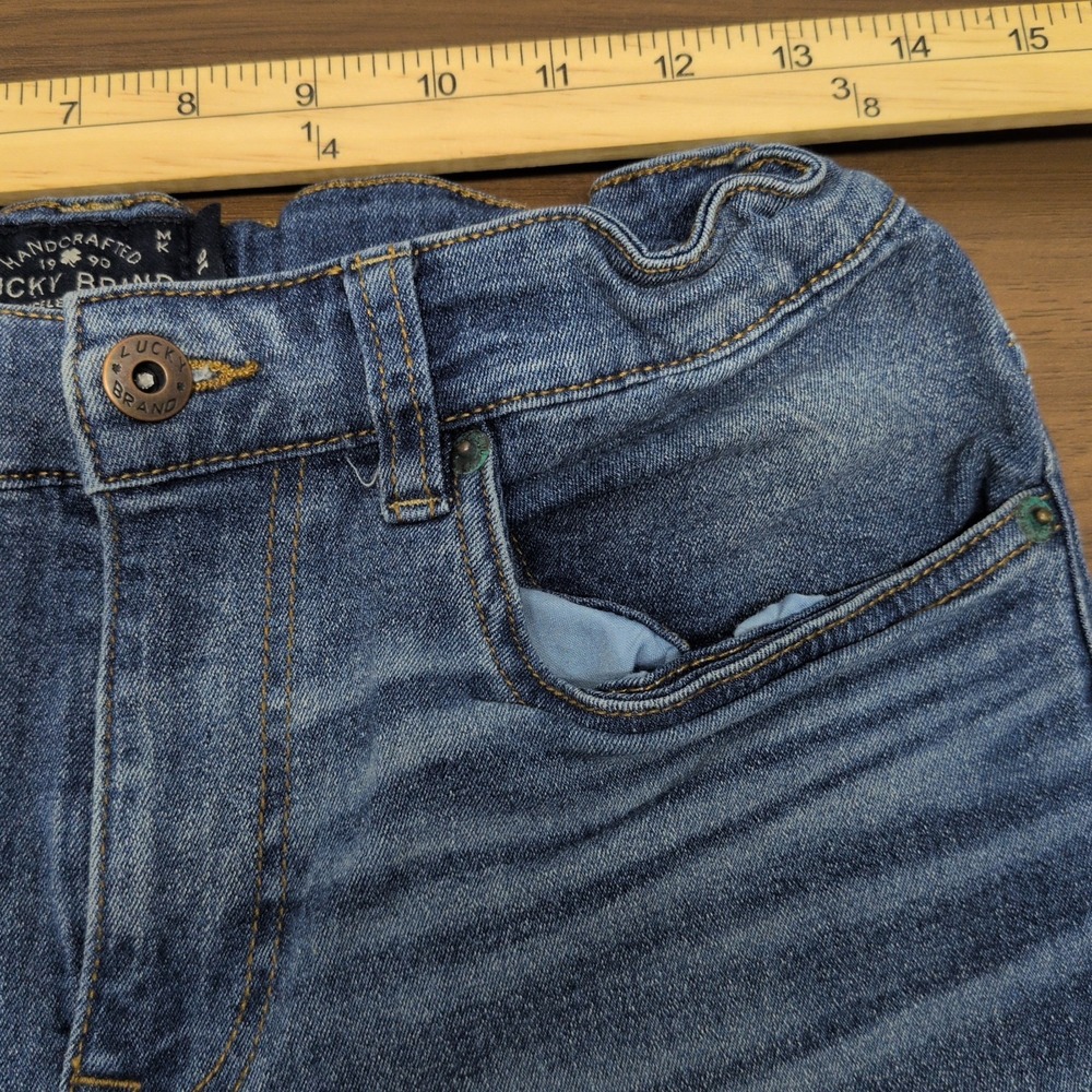 Lucky Brand denim shorts womens 16 blue mid rise Classic Straight casual - Picture 2 of 5